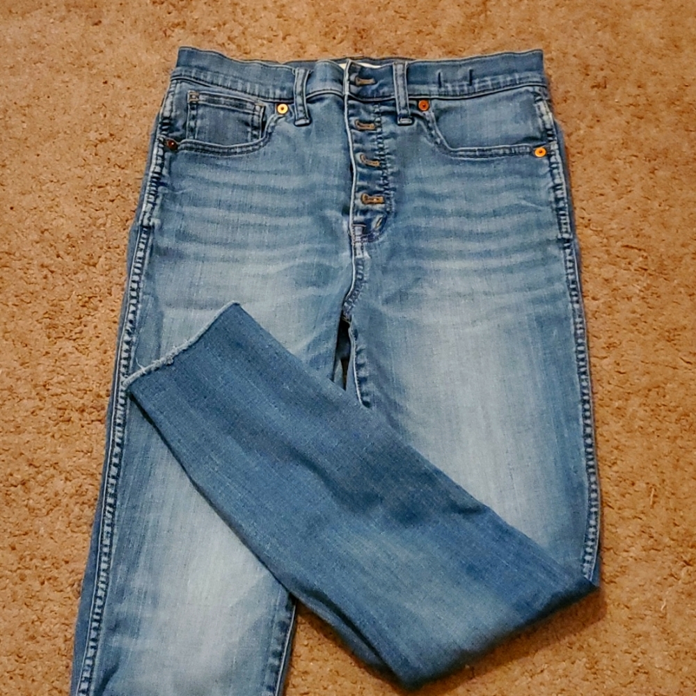 Madewell 10" High Rise Skinny Crop Size 28